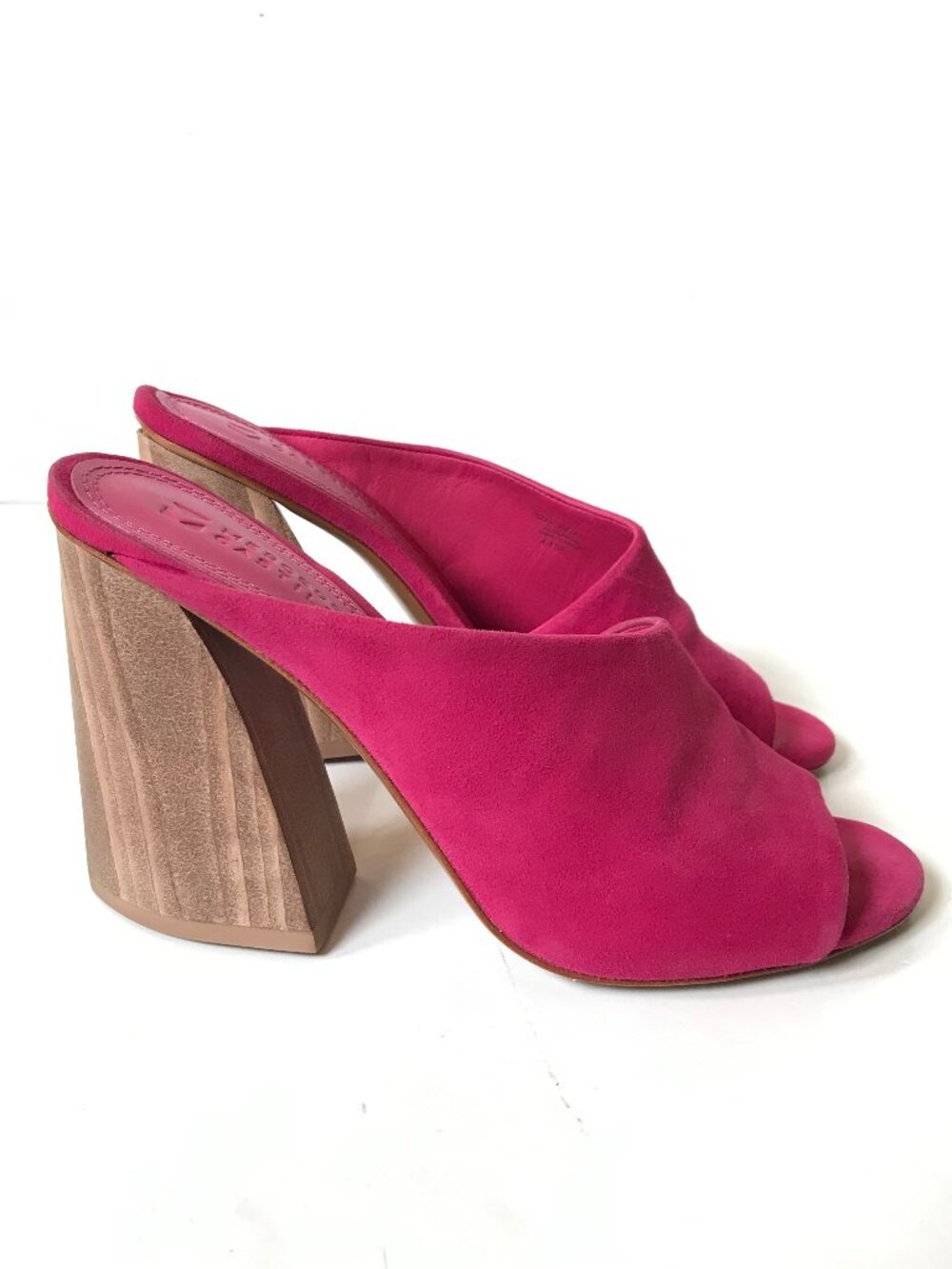 Mercedes Castillo Izar High Sandals Womens 36 6 Magenta Pink Block Heels Shoes